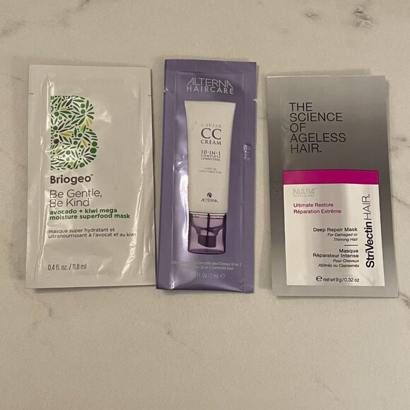 Lot of 12 New Hair Care Samples and L'Occitane Make Up Travel Bag - Picture 6 of 7